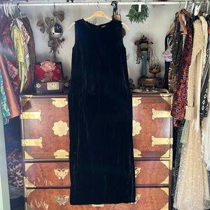 ZARA velvet black maxi dress